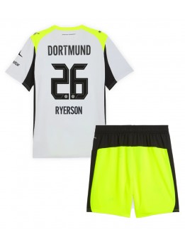 Borussia Dortmund Julian Ryerson #26 Replika Borta Kläder Barn 2025-26 Kortärmad (+ byxor)